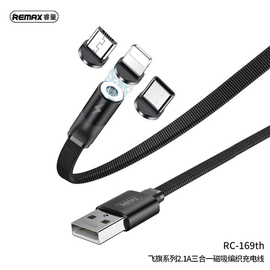 Remax RC-169th Flag Series 3In1 Magnetic Charging & Data Cables Micro iPhone & Type-C