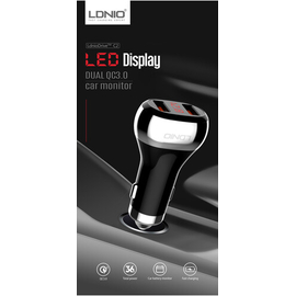 Ldino Drive C2 Fast Charging Car Charger  36W With Led Car Battery Display Dual QC3.0 USB Port, Support All Mobile Phone Charger, 5 image