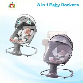 Deluxe Multi-Functional Remote Control Bassinet New born to Toddlers Bouncer with Vibration Rattles - 18 kg