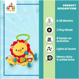 Fisher Price Walker With Musical Theme Baby Push Toy-Y9854, 3 image