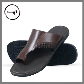 Original Leather Sandal Shoe For Men - CRM 114, Color: Black, Size: 40