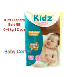 Kidz Diaper Belt Newborn (0-4 Kg) 12 Pcs