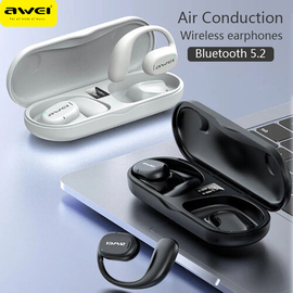 Awei T69 Air Conduction HiFi Stereo Wireless Earbuds Sports IPX6 Waterproof Ear-Hook with Microphone Earclip Design LED Display, 2 image