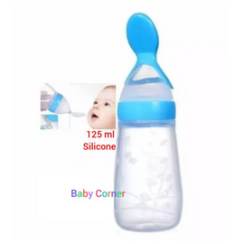 Applebear Baby Silicone Spoon Feeder 125 ml (Blue)