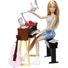 Barbie Musician Doll & Playset For Kids-FCP73, 2 image