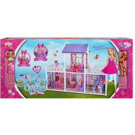 Fashion Villa Barbie Doll House Two Story Doll house with 3 Dolls & Furniture, 2 image