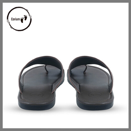 Original Leather Sandal Shoe For Men - CRM 114, Color: Black, Size: 40, 2 image