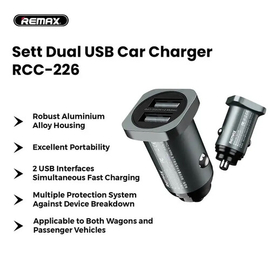 Remax RCC-226 Dual USB Interface Intelligent Car Charger 2.4A, 2 image