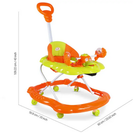 Duck Baby Walker With Light & Music- Orange, 2 image