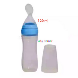Baby Full Silicone spoon Feeder 120 ml (Blue)