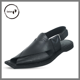 Kabuli Style Sandal Shoe For Men - CRM 119, Color: Black, Size: 40, 3 image