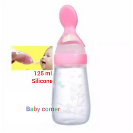 Applebear Baby Silicone Spoon Feeder 125 ml ( Pink)