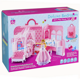 Deluxe Bedroom Girl's Play House Toys Pink, 3 image