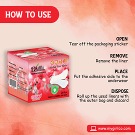 Herbalika Regular Panty Liners 180mm (pack of 20)
