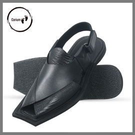 Kabuli Style Sandal Shoe For Men - CRM 119, Color: Black, Size: 40