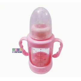 Baby love glass feeder 120 ml (Pink)