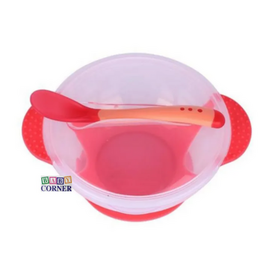 Baby Feeding Spoon and Bowl (Pink)