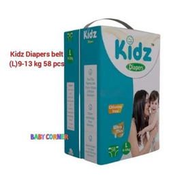 Kidz Diaper Belt L size (9-13 kg ) 58 pcs