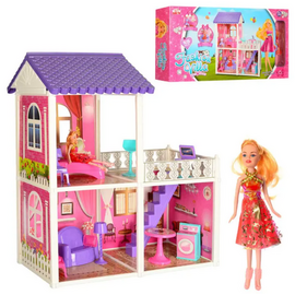 Fashion Villa Barbie Doll House with Doll & Furniture 89 Pcs Gift for Girl, 2 image
