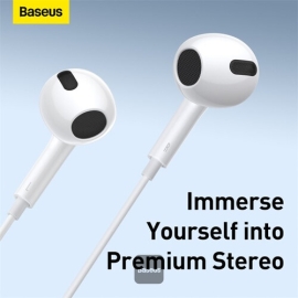 Baseus Encok H17 3.5mm Lateral In-Ear Wired Earphone Stereo & Super Hi Bass Sound With Built-In Microphone, 2 image