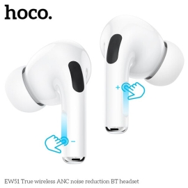 Hoco EW51 TWS Wireless ANC Noise Reduction Earbuds Low Latency Touch Controls Bluetooth v5.3, 3 image