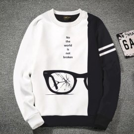 Premium Quality Sunglass White & Black Color Cotton High Neck Full Sleeve Sweater for Men