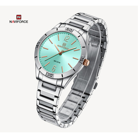 NAVIFORCE NF5029 Silver Stainless Steel Analog Watch For Women - Pest & Silver, 2 image