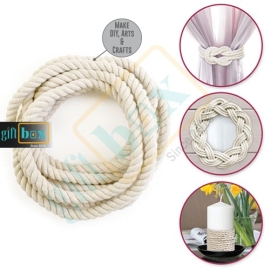 5 mm Natural Cotton Rope- 500 gm, 2 image
