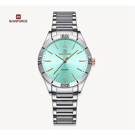 NAVIFORCE NF5029 Silver Stainless Steel Analog Watch For Women - Pest & Silver