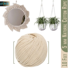5 mm Natural Cotton Rope- 10 Feet