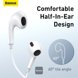 Baseus Encok H17 3.5mm Lateral In-Ear Wired Earphone Stereo & Super Hi Bass Sound With Built-In Microphone, 3 image