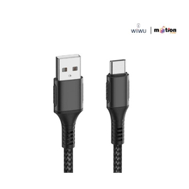 Wiwu F12 USB to Type C 45W Super Fast Charging Cable 1M- Black