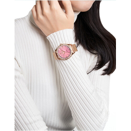 NAVIFORCE NF5028 Rose Gold Mesh Stainless Steel Analog Watch For Women - Pink & Rose Gold, 4 image