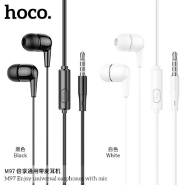 Hoco M97 Universal Wired Stereo Earphone Hi Bass With Built-In Microphone