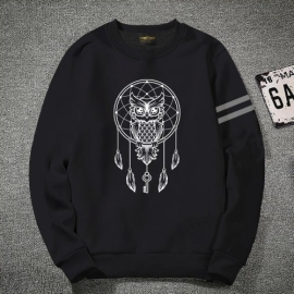 Premium Quality Owl Black Color Cotton High Neck Full Sleeve Sweater for Men