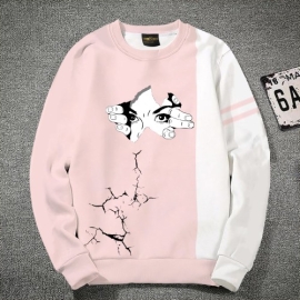 Premium Quality Eye White & pink Color Cotton High Neck Full Sleeve Sweater for Men