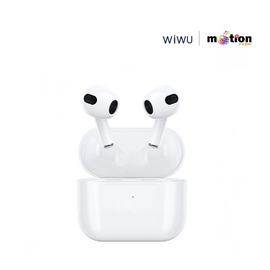 WiWU Airbuds 3 HF Sound Magsafe Charging With Silicone Case & 1M Lightning Cable - White