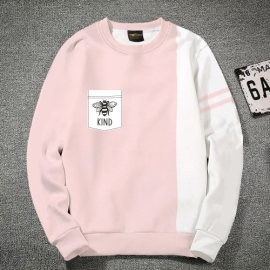 Premium Quality Bee Bird White & pink Color Cotton High Neck Full Sleeve Sweater for Men