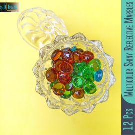 50 Pcs Multicolor Reflective Stones For Aquarium Flower Pot Garden Room Interior Home Decorative Stones