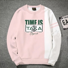 Premium Quality Time is taka White & pink Color Cotton High Neck Full Sleeve Sweater for Men