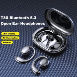 Awei T80 OWS Air Conduction Sport TWS Bluetooth 5.3 Eafbuds With Digital Display, 2 image