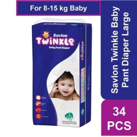 Savlon Twinkle Baby Pant Diaper Large 34 pcs