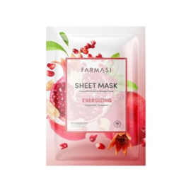FARMASi Sheet Mask, Moisturizing, Soothing, Energizing, Refreshing, Firming Skin, for All Skin Types, 1.2 oz. / 34 gr (Energizing)