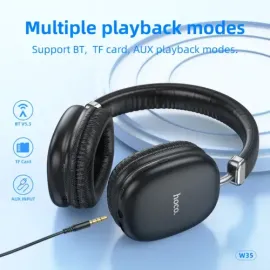 Hoco W35 HiFi Superb Extra Bass Noise Cancellation Wireless Bluetooth V5.3 Sports Headphone, 2 image