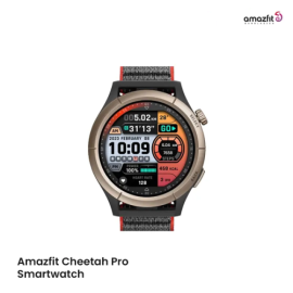 Amazfit Cheetah Pro 1.45" AMOLED Corning® Gorilla® Glass 3 Dual-Band GPS 5ATM Sports Design (Round)- Run Track Black, 3 image
