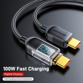 Joyroom S-CC100A4 100W Type-C to Type-C PD QC3.0 Fast Charging Cable With Digital Display, 2 image