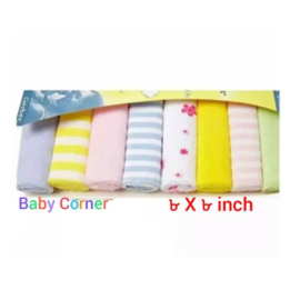Towel Set (8 X 8 Inches) For Newborn Baby (1 Set 8 Pice)