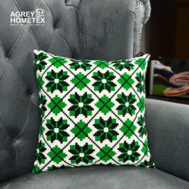 Exclusive Cushion Cover, Green & Black