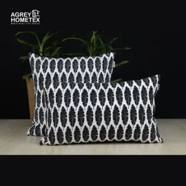 Cushion Cover, Black & White, (20''x20''), Buy 1 Get 1 Free_77061