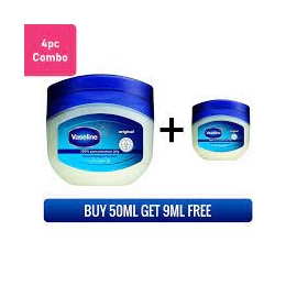 Vaseline Petroleum Jelly 50ml with  (Three 9ml Petroleum Jelly)